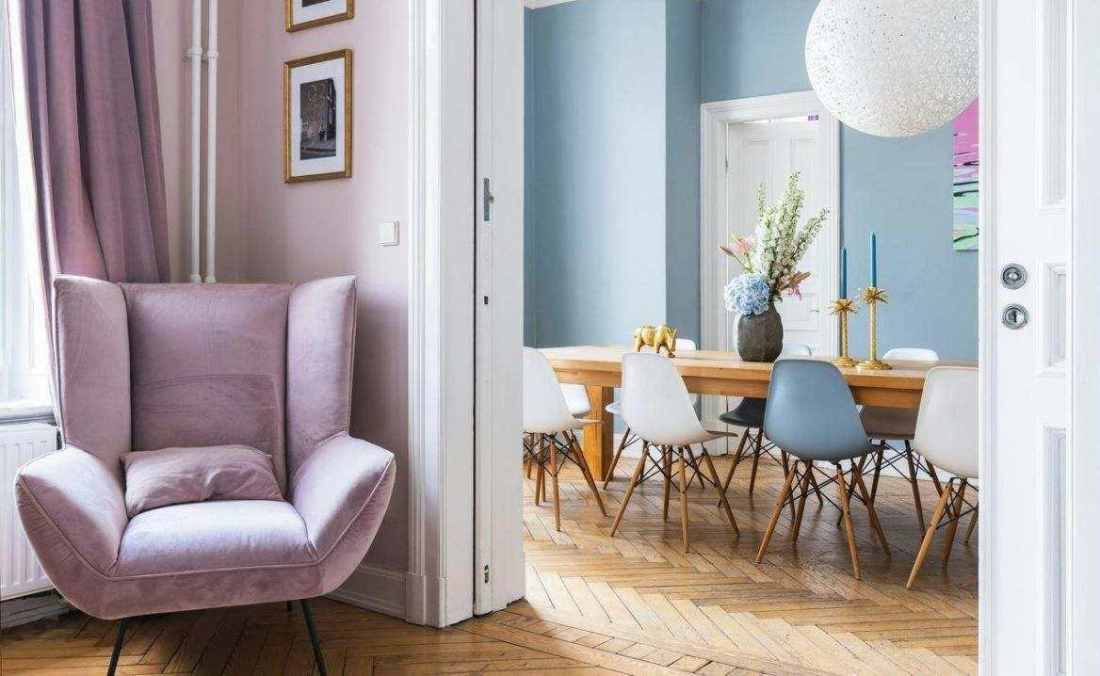 Compact sofa bed in small lounge
